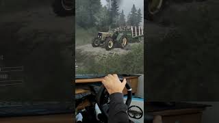 Buhrer 6105 Tractor  Spintires MudRunner [upl. by Eillen]