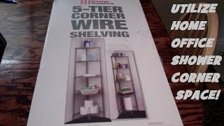 Assembling a 5Tier Corner Wire Shelf Rack [upl. by Nohsar61]