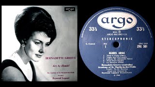 Handel Vieni O figlio Otho  Bernadette Greevy 1963  Leppard Marriner  Argo ZRG 501 [upl. by Euqnimod]