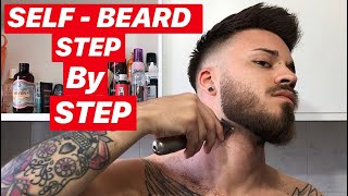 FARSI LA BARBA DA SOLI BEARD SELFCUT COME ACCORCIARE LA BARBA TUTORIAL [upl. by Lemrac]