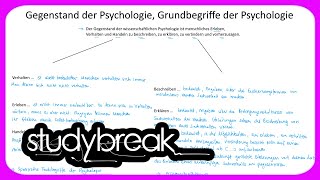 Gegenstand der Psychologie Grundbegriffe der Psychologie  Psychologie [upl. by Reyem]