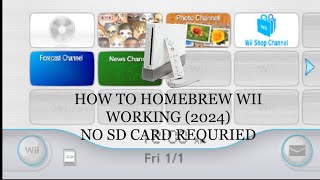 How to Homebrew wii working 2024 No SD card required [upl. by Atirb]