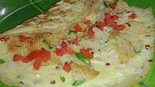 tasty snacks recipechips omelette recipe potato chips egg omelette recipepinky r ranna banna [upl. by Viviana]