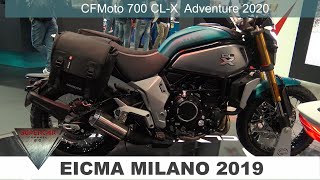 2020 CFMoto 700 CL X Adventure 2020 Unveil Walkaround at EICMA 2019 Fiera Milano Rho [upl. by Mame]