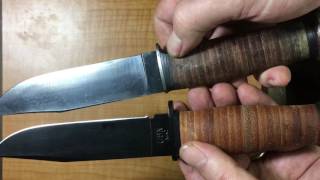 KA BAR Mk1 Knife from WW2 and Modern KA BAR Mk1 Comparison [upl. by Acissey141]