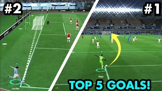 TOP 5 GOALS IN FC MOBILE [upl. by Ybbor]