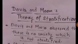 Davis and Moores Theory of Stratification [upl. by Aicnelev103]