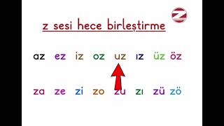 Z sesi öğretimi Hece Tablosu Okuma 1sınıf okuma yazma öğreniyorum [upl. by Tarazi]