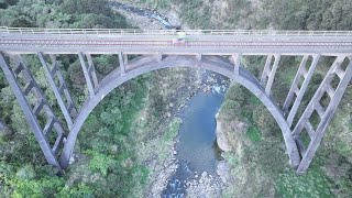 Old Gisborne Railway  Opoutama to Kopuawhara Viaduct by Drone [upl. by Linette]