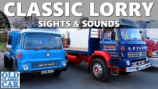 See amp hear old lorries Leyland Bedford ERF Foden etc that met up nr Whitchurch in Shropshire [upl. by Aikel]