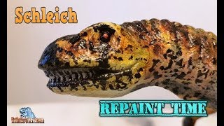 REPAINT TIME  SCHLEICH Allosaurus [upl. by Annahpos464]