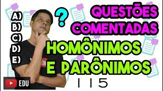 Questão 115 Homônimos e parônimos [upl. by Aiel]