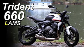 Triumph Trident 660 LAMS Review  Motorcycle Test [upl. by Dimond]