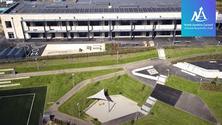 Tour of new Montgomerie Park Primary School in Irvine North Ayrshire [upl. by Ganley661]