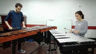 JS Bach  Invention No 13 for marimba and vibraphone [upl. by Hebe]