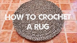 Crochet Vlog 7  How to Crochet Easy Rug [upl. by Celina]