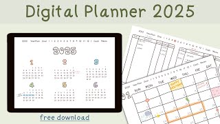 แจก Digital planner 2025  monthly weekly cash memo [upl. by Schapira]