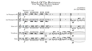 Star Wars TFA March Of The Resistance Brass Quintet [upl. by Chap]