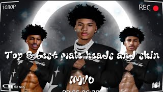 Top 8 best male imvu heads and skinIMVU✨ [upl. by Ateuqirne833]