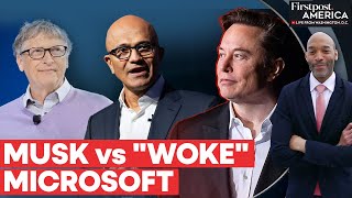 quotThis Is Illegalquot Musk Slams Satya Nadella Over Microsofts Hiring Policies  Firstpost America [upl. by Renault327]