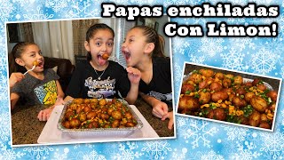 Papas Enchiladas con limon  Spicy baby potatoes recipe [upl. by Schott]