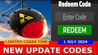 NEW CODES ☢️NUKE BASE Military Tycoon ROBLOX  JULY 1 2024  50 free diamonds [upl. by Darach]