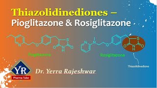 Thiazolidinediones  Pioglitazone amp Rosiglitazone  YR Pharma Tube  Dr Yerra Rajeshwar  Dr YR [upl. by Eimmac356]