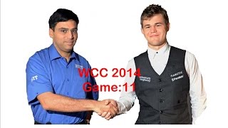 World Chess Championship 2014 Round 11 Carlsen vs Anand [upl. by Ginevra]