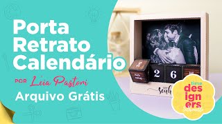 DIY  Porta Retrato com Calendário Permanente  Idea de Home Decor  Arquivo GRÁTIS Silhouette [upl. by Terej849]