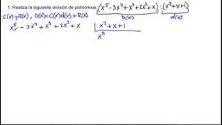 División de polinomios 1 [upl. by Markiv491]