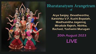 Bharatanatyam Arangetram  LIVE [upl. by Airamana]