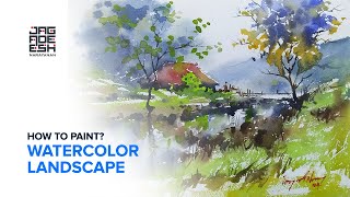 Simple Watercolor Demo watercolorpainting inlineclass [upl. by Aleunam474]