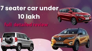 7 seater car under 10 lakh Mahindra Bolero Neo  Renault Triber maruti Suzuki ertiga [upl. by Ahseyt]