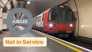 Not in Service Jubilee Line 1996 TS Makes A Brief Stop at St Johns Wood Station 19062024 [upl. by Bobbe680]