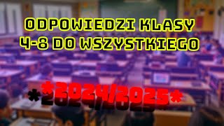 ODPOWIEDZI DO KSIĄŻEK klasy 48 2024 [upl. by Werdnaed729]