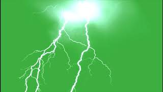 Free Green Screen Video  Lightning Thunder Effects [upl. by Bunting]