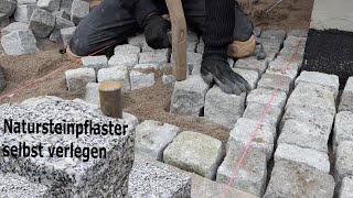 Natursteinpflaster selbst verlegen  So gehts [upl. by Hutchinson]