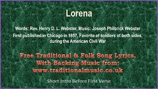 LorenaAmerican Traditional  Song Lyrics amp Music [upl. by Allrud569]