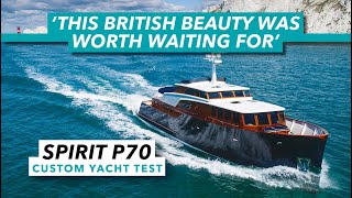 Full yacht tour and test drive of this wooden wonder  Spirit P70 review  Motor Boat amp Yachting [upl. by Neufer]