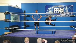 Hogan McIntyre Angle and Edge Wrestling Finishers by 8yr old FPWA student  Capt Chaos [upl. by Aryek]