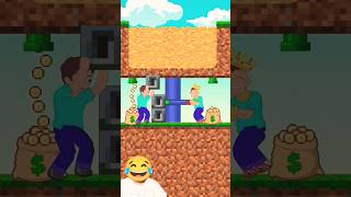 Take The Gold Challenge Help Steve Revenge💪🔥 cartoon games savesteve herosteve sunshinebear [upl. by Eedyak]