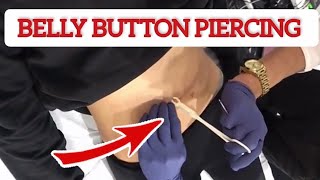 BELLY BUTTON PIERCING NAVEL PIERCING  Piercing ombelico video TUTORIAL [upl. by Mcbride]