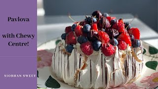 Pavlova with Fresh Fruit lovely chewy centre [upl. by Grindle]