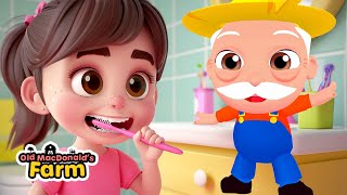 Brush Your Teeth Song  More Nursery Rhymes  Old Macdonalds Farm [upl. by Huei]