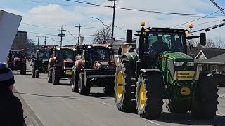 convoi farmers in Quebec rimouski Canada today 2024 [upl. by Nehcterg]