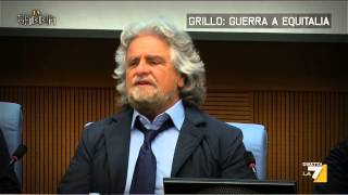 La Gabbia  Grillo guerra a Equitalia 16042014 [upl. by Schaeffer]