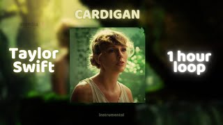 Cardigan Official Instrumental  Taylor Swift  1 Hour Loop [upl. by Llerahc]