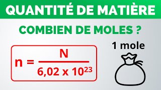 Comment calculer le nombre de MOLES   PhysiqueChimie lycée [upl. by Nahum]