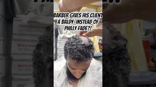 Accidental Bald Cut He Asked for a Philly Fade😨🤯😱😫 [upl. by Orecul389]