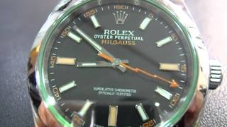 The second hand motion of the Rolex Milgauss 116400GV [upl. by Ennazzus614]